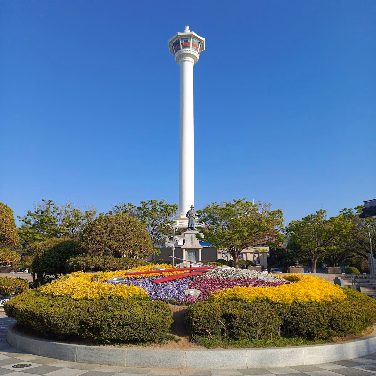 龙头山公园釜山塔,360度釜山全景