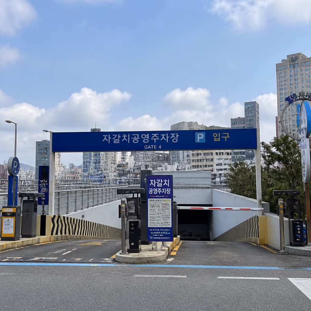 수정횟집 부산 자갈치해안로 활어회 전문점 홈으로 가기, 자갈치시장 주차장 총정리, 공영주차장 위치·요금(10분 500원)·할인 받는 법