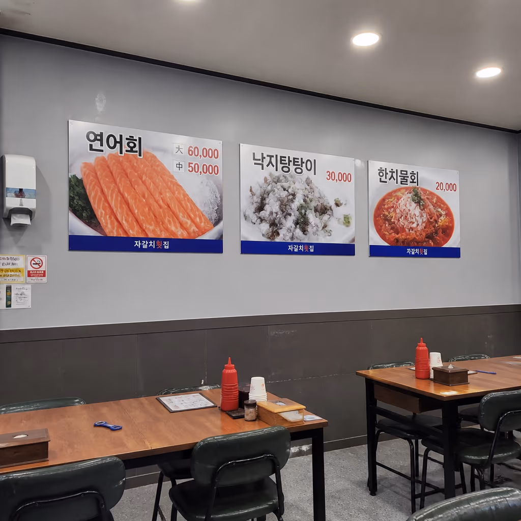 연어회에 곁들인 간장게장·낙지탕탕이 상차림, 자갈치 정통 사이드 조합
