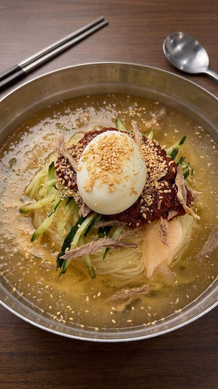 Milmyeon cold wheat noodles in Busan