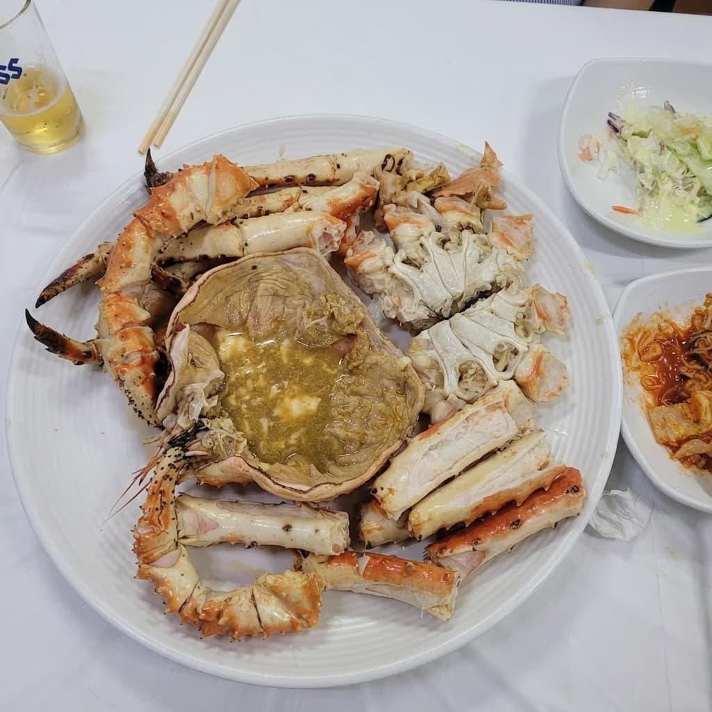 부산 자갈치시장의 겨울 대게